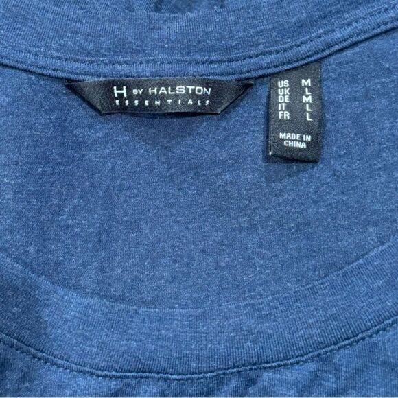 H by Halston Blue Long Sleeve Tunic Top Women’s Medium - Picture 3 of 3